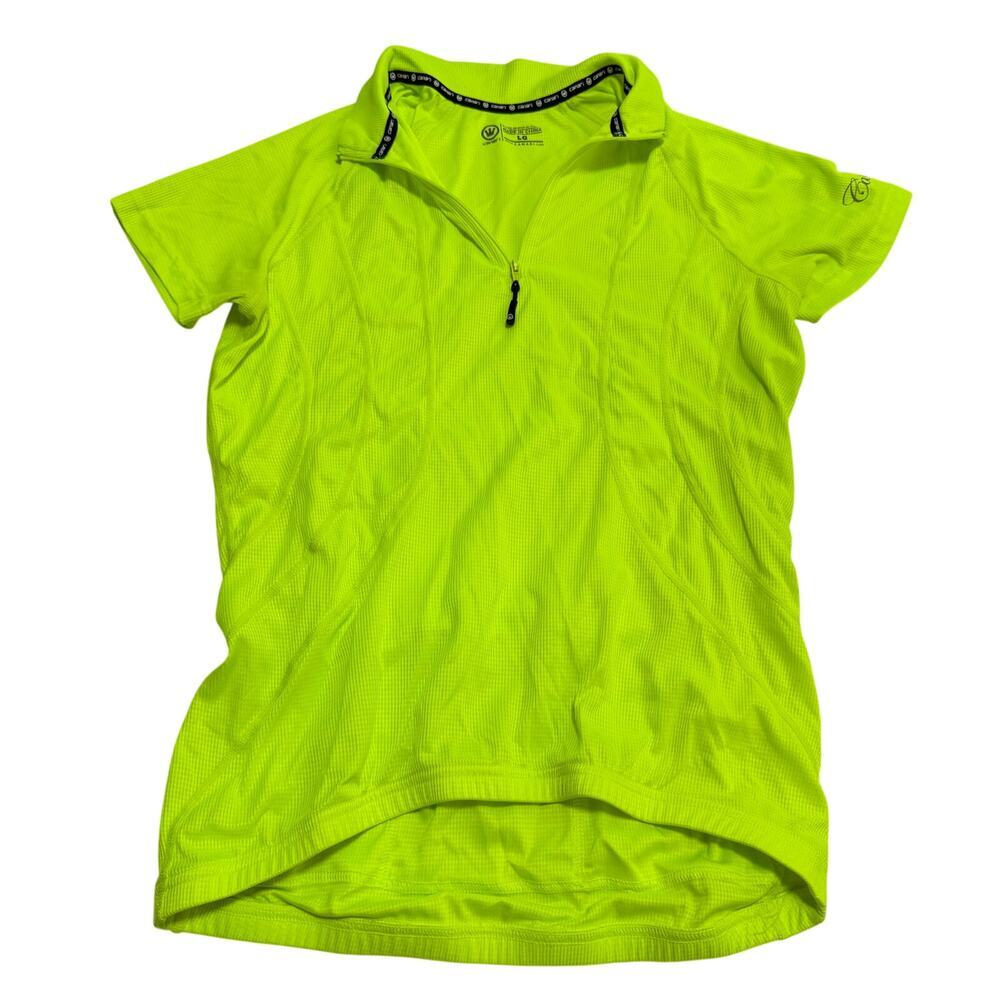 Canari Women’s large cycling jersey yellow bright high visibility biking - Picture 1 of 10
